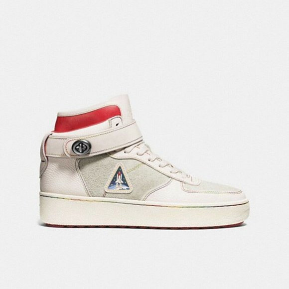Coach NASA Space Collection Spaceship Beige Hi Top - Picture 1 of 7